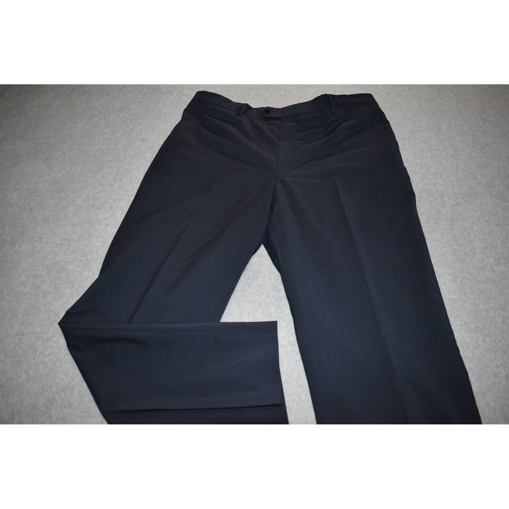 Paul Smith London Wool Pants Mens 38 x 32 Blue Dress Trousers Flat Front